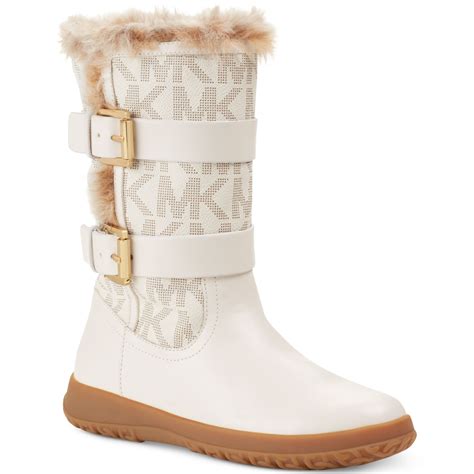 michael kors boots white